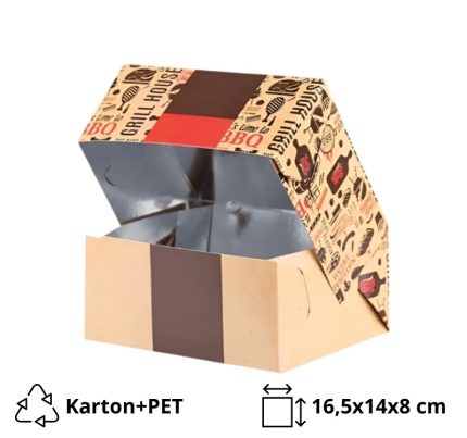 Papirnata kutija ENJOY GRILL, BBQ Aluminium 16,5х14х8 cm [11 kom/pak]