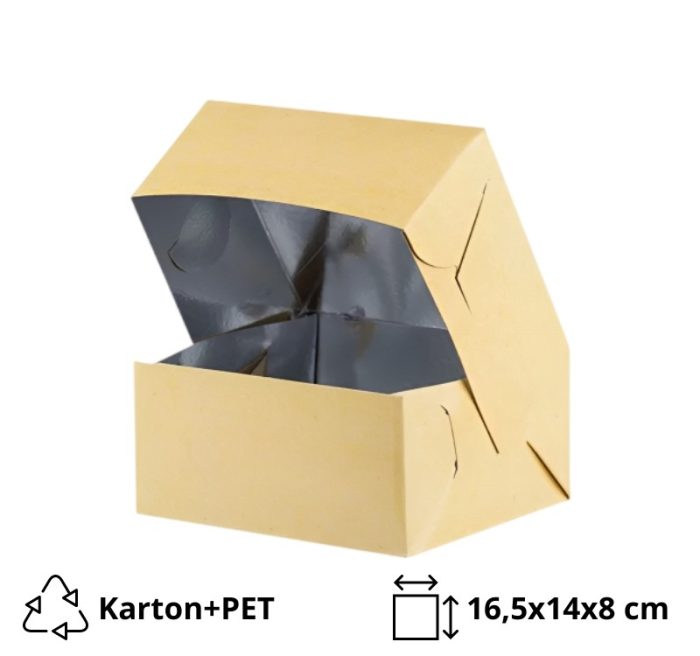 Papirnata kutija 16,5х14х8 cm kraft [12 kom/pak]