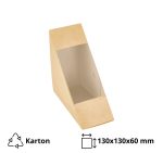 Sendvič posuda s prozorom ECO SANDWICH 130x130x60 mm kraft 50 kom