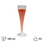 Čaša za šampanjac PS 100 ml prozirna 12 kom