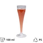 Čaša za šampanjac PS 100 ml prozirna 12 kom