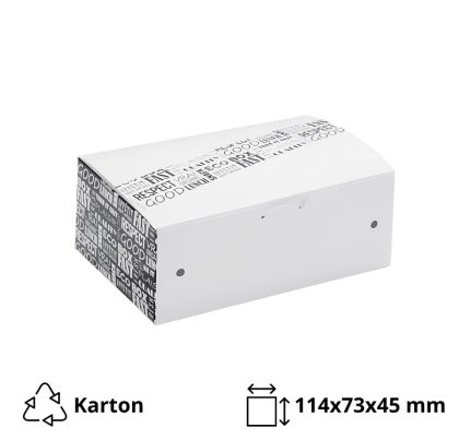 Papirnata posuda 114x73x45 mm, Black&White 50 kom