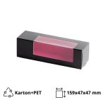 Papirnata posuda s prozorom za deserte 6 “Makaron” 159x47x47 mm Crna 10 kom