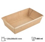 Papirnata posuda OneClick 800 ml 120x200mm h=55mm kraft, bez poklopca 50 kom