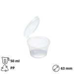 Posuda za umake sa poklopcem PP 50 (60) ml d=63 mm 50 kom