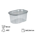 Posuda za umake sa poklopcem rPET 80 ml prozirna 100 kom
