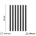 Slamke papirnate d=8 mm l=210 mm crna 500 kom/pak