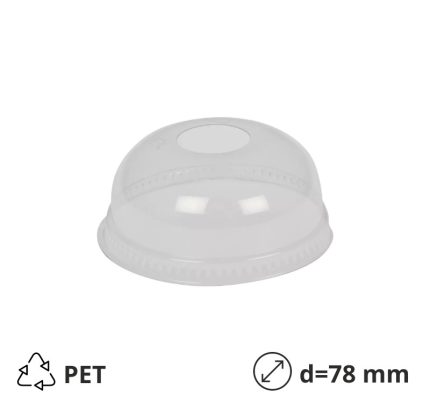 Poklopac kupola z rupom PET d=78 mm  50 kom
