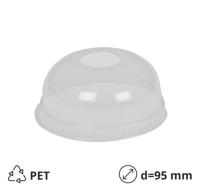 Poklopac kupola z rupom PET d=95 mm 100 kom