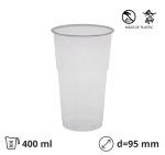 Čaša rPet 400 ml prozirna d=95 mm 50 kom