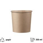 Papirnata posuda 340 ml d=90 mm h=85 mm kraft 50 kom