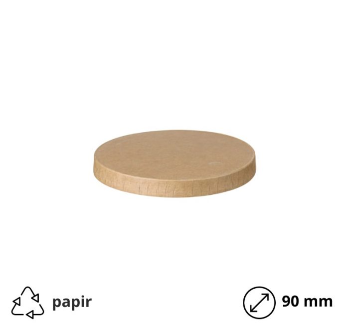 Poklopac papirnati d=90 mm kraft 50 kom