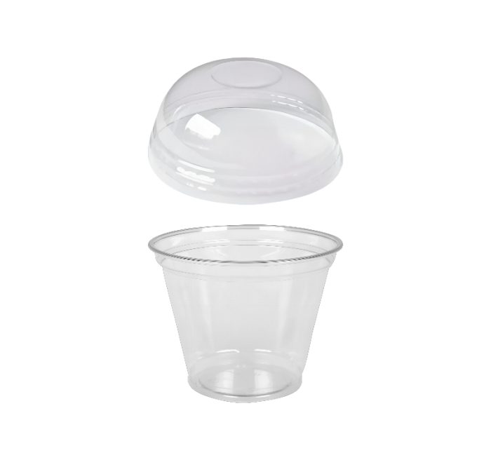 Posudica za desert rPET 230 (250) ml d=95 mm h=80 mm sa poklopcem, 100 kom (komplet)