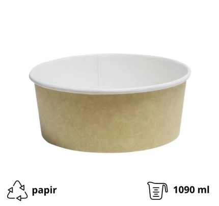 Papirnata posuda Tambien ECO 1090 ml d=166 mm h=65 mm kraft 50 kom