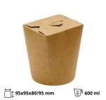 Papirnata posuda WOK 600 ml kraft/kraft 50 kom