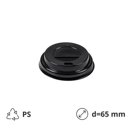 Poklopac s rupom PS d=65 mm crn 100 kom