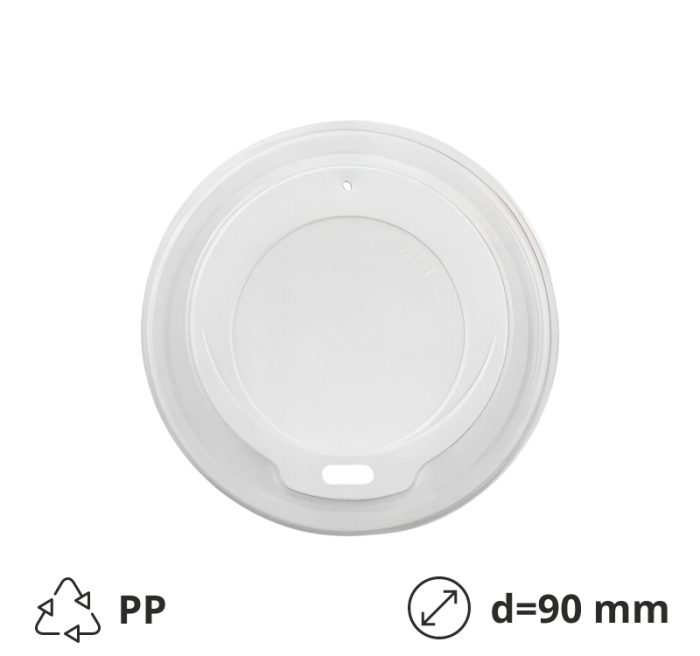 Poklopac PP za čašu d=90 mm bela 100 kom