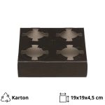 Držač za 4 čaše 19x19x4.5 cm crna 50 kom