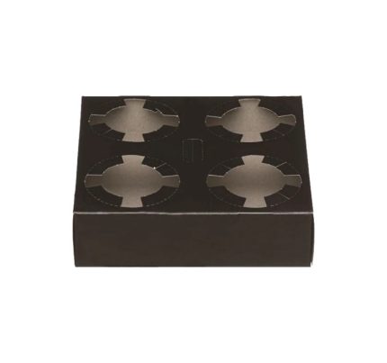 Držač za 4 čaše 19x19x4.5 cm crna 50 kom