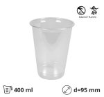 Čaša rPet 400 ml prozirna tvrde d=95 mm 50 kom