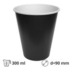 Čaša papirnata 300 (400) ml d=90 mm 1-slojna crna SUP, 50 kom