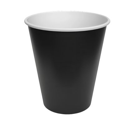 Čaša papirnata 300 (400) ml d=90 mm 1-slojna crna SUP, 50 kom