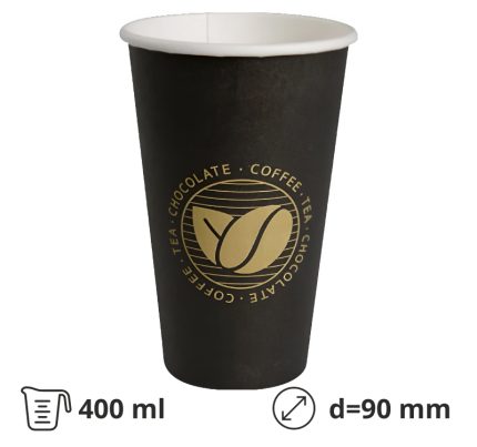 Čaša papirnata 400 (480) ml d=90 mm 1-slojna Coffee SUP, 50 kom