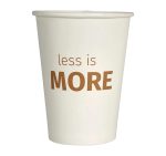 Čaša papirnata 360 ml d=90 mm 1-slojna, bijela Less is MORE SUP, 50 kom
