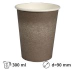 Čaša papirnata 300 (340) ml d=90 mm 1-slojna siva SUP, 50 kom