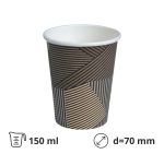 Čaša papirnata 150 (180) ml d=70 mm 1-slojna Apstrakcija Vending SUP, 100 kom