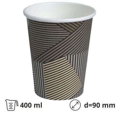 Čaša papirnata 400 (480) ml d=90 mm 1-slojna s dizajnom SUP, 50 kom