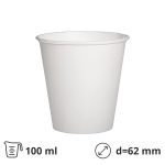 Čaša papirnata 100 (120) ml d=62 mm 1-slojna bijela SUP, 50 kom