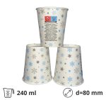 Čaša papirnata 240 (280) ml d=90 mm 1-slojna zvezde 50 kom