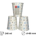 Čaša papirnata 240 (280) ml d=90 mm 1-slojna zvezde 50 kom