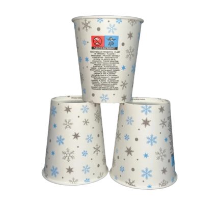 Čaša papirnata 240 (280) ml d=90 mm 1-slojna zvezde 50 kom