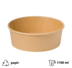 Papirnata posuda 1300 ml d=185 mm kraft, bez poklopca 50 kom