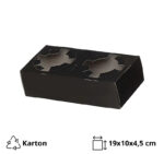 Držač za 2 čaše 19x10x4.5 cm crna 50 kom