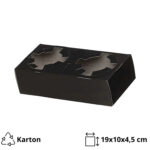 Držač za 2 čaše 19x10x4.5 cm crna 50 kom