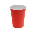 Čaša papirnata 240 (280) d=90 mm 1-slojna crvena SUP, 50 kom