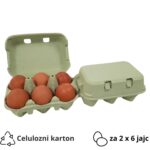 Kutija za 2x6 jaja pulpa kartona, zelen [50 kom/pak]